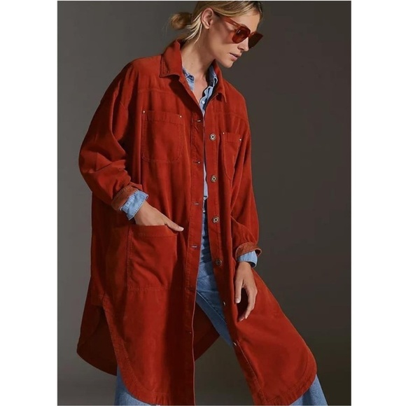 Pilcro Tops - Anthropologie Pilcro Corduroy Oversized Shirt Dress NWT